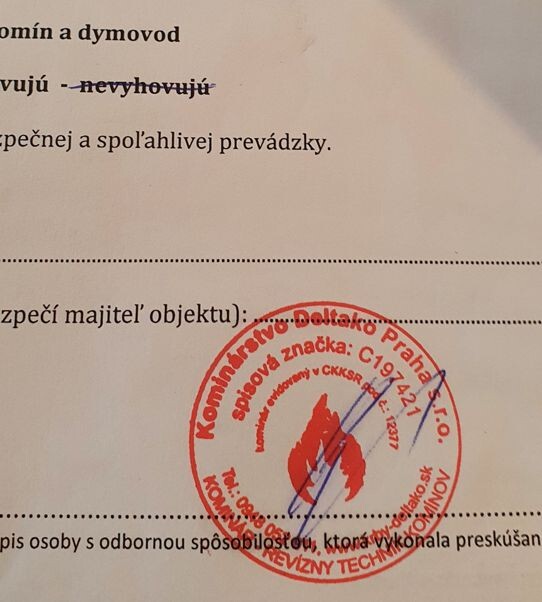 ukazka falosnej peciatky revizneho technika